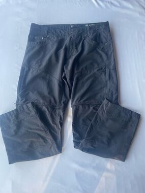 Kuhl Liberator Convertible Pants Mens 36x32 Gray Zip Off Tactical Hiking Cargo